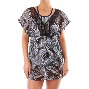 NEW Miken Black Palm Swim Cover-Up
